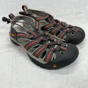 Keen Waterproof Water Newport‎ Hiking Sandals Shoes Gray Orange Accent Size 8